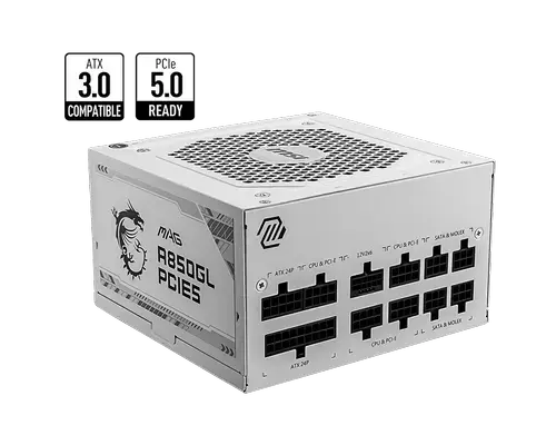 Sursa MSI MAG A850GL PCIE5 WHITE, 80+ Gold, 850W