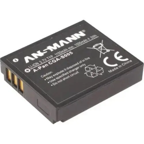 Acumulator camera foto, Ansmann, Compatibil cu Panasonic, 3.7 V, 1150 mAh, Negru