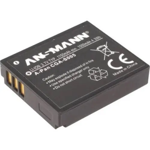 Acumulator camera foto, Ansmann, Compatibil cu Panasonic, 3.7 V, 1150 mAh, Negru