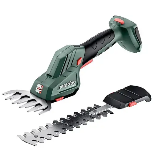 Foarfeca gard viu si iarba Metabo SGS 18 LTX Q, compatibila cu acumulator Li-Power 18V, lungime lama gard viu 20 cm, latime taiere iarba 11.5 cm (Verde)