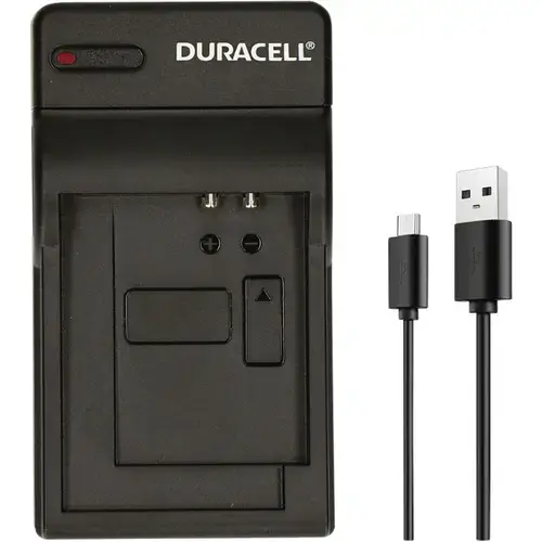 Incarcator cu cablu USB Duracell DRP5957, compatibil cu DRPBLC12/DMW-BLC12 (Negru)