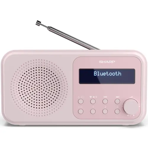 Radio portabil digital Sharp Tokyo, DAB+, FM RDS, Bluetooth, Roz