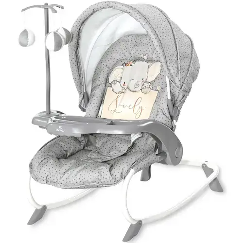 Fotoliu balansoar Lorelli Dream Time, Grey Elephant, colectie 2021