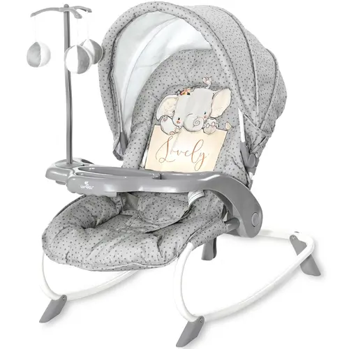 Fotoliu balansoar Lorelli Dream Time, Grey Elephant, colectie 2021