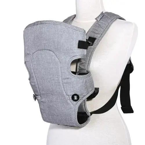 Marsupiu ergonomic pentru copii Lorelli Between, 2 pozitii, centuri de siguranta ajustabile, curele reglabile, pernuta pentru cap, 0-9 Kg, Gri