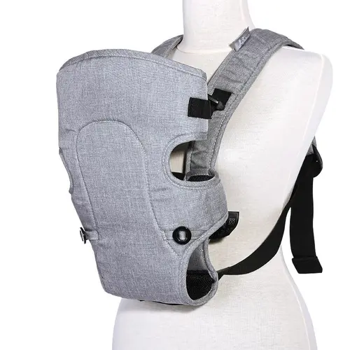 Marsupiu ergonomic pentru copii Lorelli Between, 2 pozitii, centuri de siguranta ajustabile, curele reglabile, pernuta pentru cap, 0-9 Kg, Gri