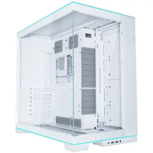 Carcasa Lian Li O11D EVO RGB, iluminare ARGB, Middle Tower, fara sursa, ATX (Alb)