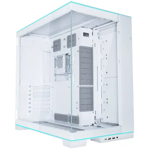 Carcasa Lian Li O11D EVO RGB, iluminare ARGB, Middle Tower, fara sursa, ATX (Alb)