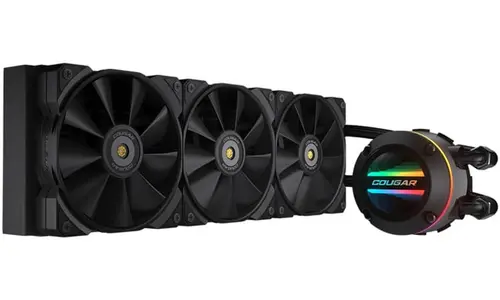 Cooler CPU Cougar Poseidon GT 360 AIO, iluminare rgb, 3x120 mm, 2000 rpm, PWM (Negru)