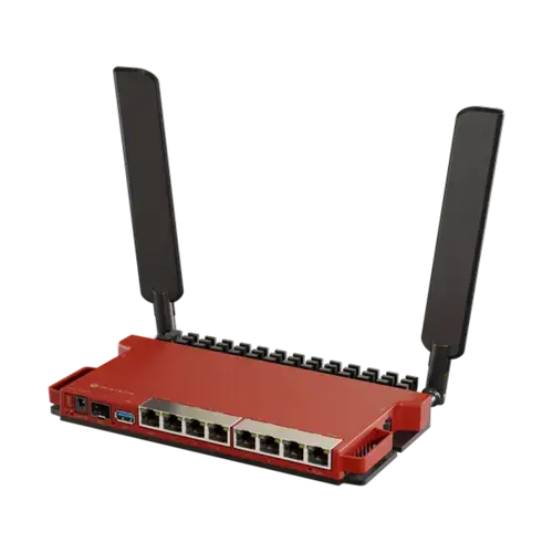 Router Wireless MIKROTIK AX600, 2.4 GHz, 8x1000Mbps, 1x2500Mbps SFP, PoE (Rosu/Negru)