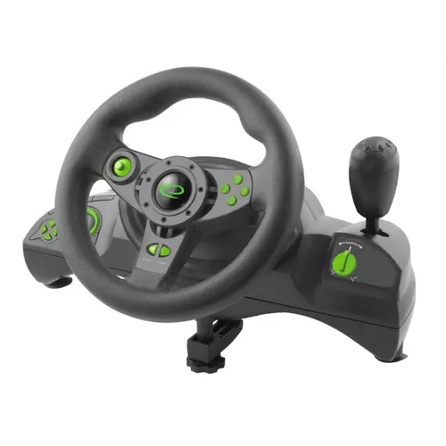 Volan de curse Esperanza Nitro Gamer, PC, PS3, Negru