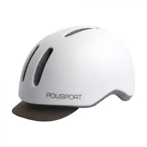 Casca Ciclism Urbana Polisport Commuter - 58-61 cm, L, Alb-Gri