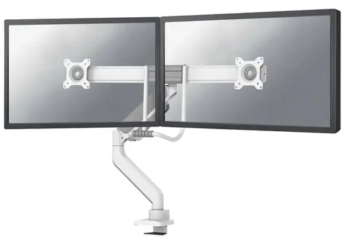 Suport 2 monitoare Neomounts DS75-450WH2, 17inch-32inch, 16 kg, VESA 75x75, 100x100 (Alb)