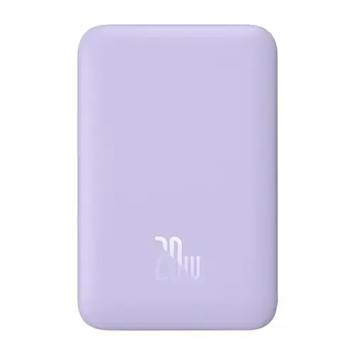 Acumulator extern Baseus Magnetic Mini, Incarcare Wireless, Fast Charge 20W, 10000 mAh, Cablu USB-C inclus (Mov)