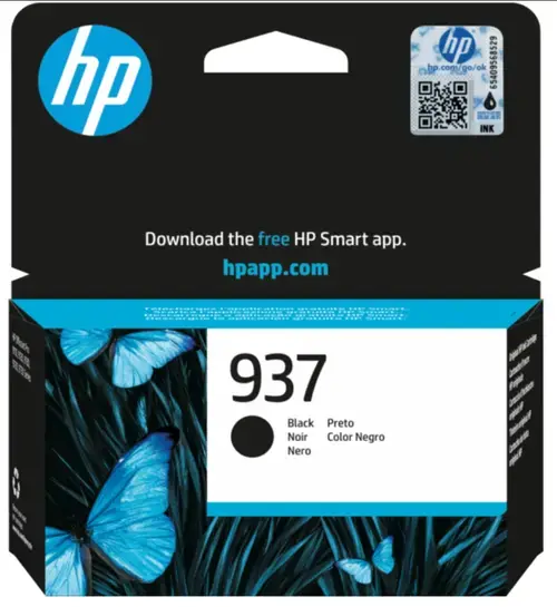 Toner Cerneala HP 937 (4S6W5NE), Negru, 1250 pagini