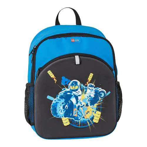 Rucsac LEGO M-Line, cu buzunar frontal,  design City Race (Negru)