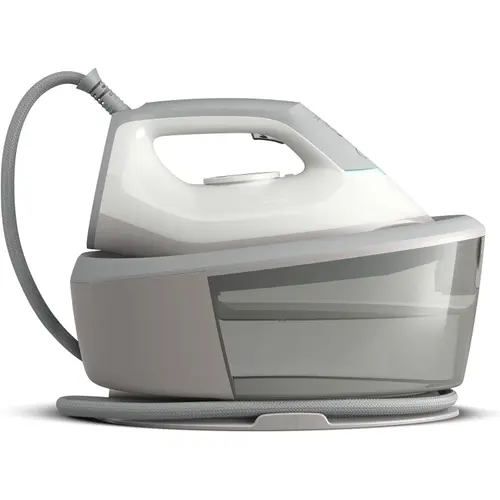 Statie de calcat Philips PSG2000/80, seria 2000, 2400 W, Presiune abur max. 6 bar, Jet de abur de 300 g, Abur continuu 110 g/min, Talpa ceramica, Rezervor de apa de 1.4 L (Alb)