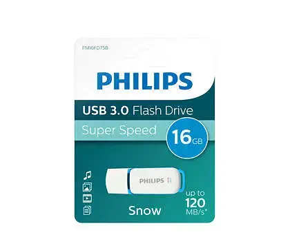 Stick USB Philips FM16FD75B/00, 16GB, Editia Snow, USB 3.0 (Alb/Albastru)