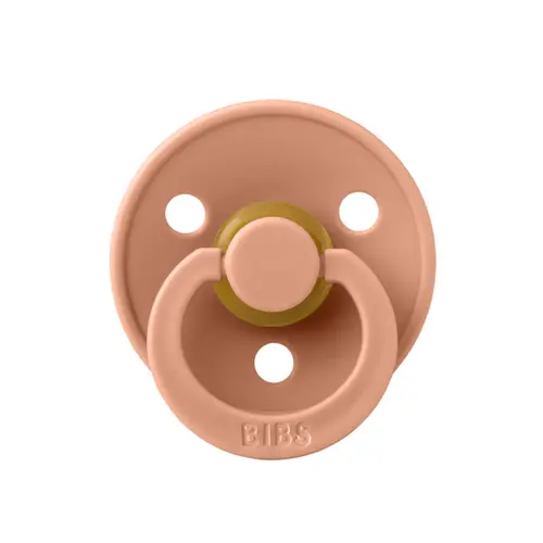 Suzeta Colour Latex BIBS Peach, tetina rotunda, 6 luni +
