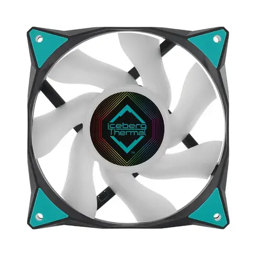 Ventilator Iceberg Thermal IceGale, iluminare ARGB, 120 mm, 2200 rpm (Albastru/Alb)
