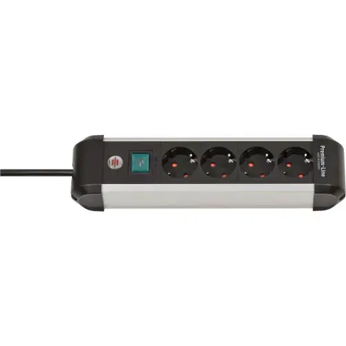 Prelungitor Brennenstuhl 1391030400, 4 prize, Cablu 1.8 metri, 3500 W (Alb/Negru)