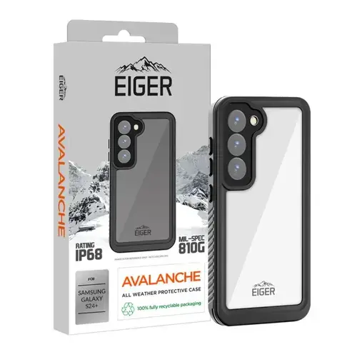 Husa Eiger Avalanche compatibila cu Samsung Galaxy S24 Plus, Negru