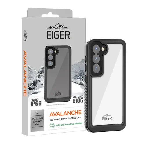Husa Eiger Avalanche compatibila cu Samsung Galaxy S24 Plus, Negru