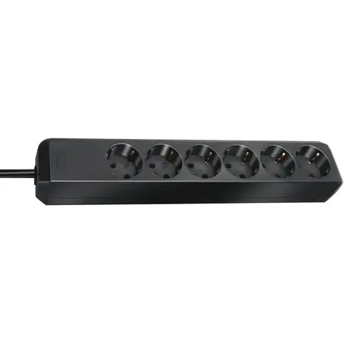 Prelungitor Brennenstuhl Eco-Line, 6 prize, 3500 W, 1.5 m (Negru)