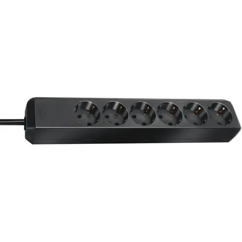 Prelungitor Brennenstuhl Eco-Line, 6 prize, 3500 W, 1.5 m (Negru)