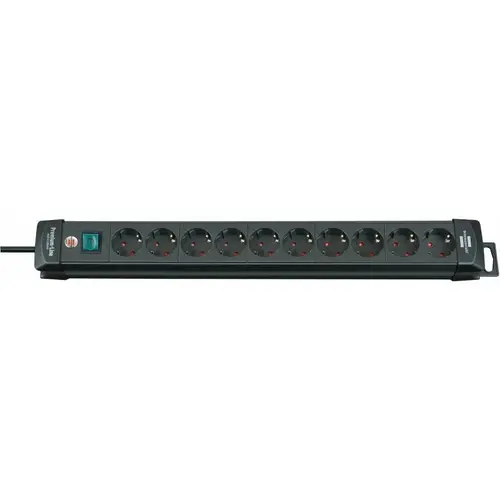 Prelungitor Brennenstuhl Premium-Line, 10 prize, 3m, Switch (Negru)