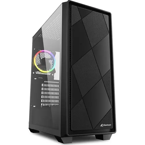 Carcasa Sharkoon VS8 RGB, iluminare RGB, Middle Tower, fara sursa, ATX (Negru)