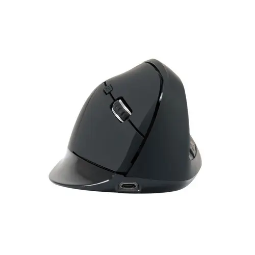 Mouse Wireless vertical Conceptronic LORCAN03B, Bluetooth 5.2, Optic, 1600 DPI (Negru)