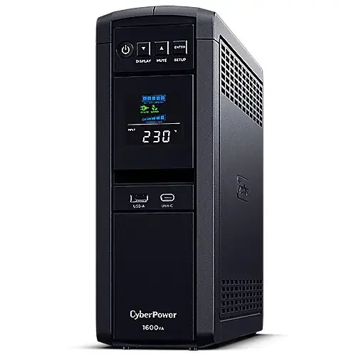 UPS CyberPower PFC Sinewave CP1600EPFCLCD, 1600VA, 1000W, 4 Prize Schuko, AVR (Negru)