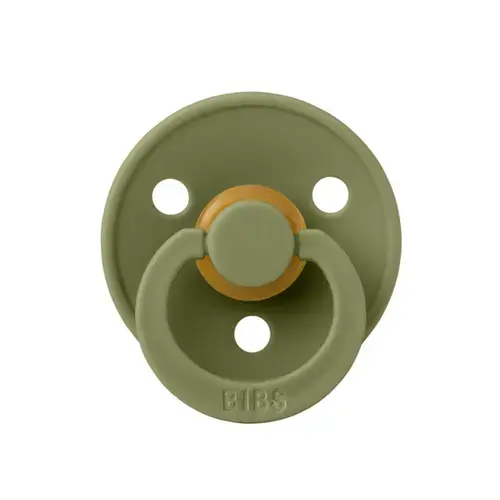 Suzeta Colour Latex BIBS Olive, tetina rotunda, 0 luni +