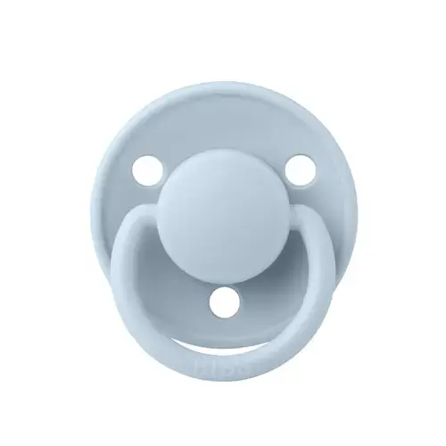 Suzeta De Lux Silicon BIBS Baby Blue, tetina rotunda, marime universala (0-3 ani)