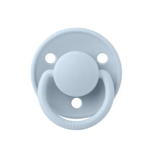 Suzeta De Lux Silicon BIBS Baby Blue, tetina rotunda, marime universala (0-3 ani)