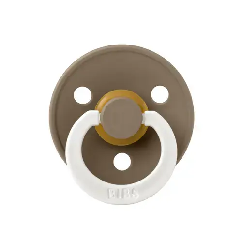 Suzeta fosforescenta Colour GLOW Latex BIBS Dark Oak, tetina rotunda, 0 luni +