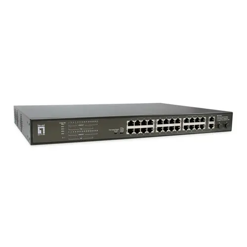 Switch Level One FGP-2831, 24 Porturi Gigabit, PoE (Negru)