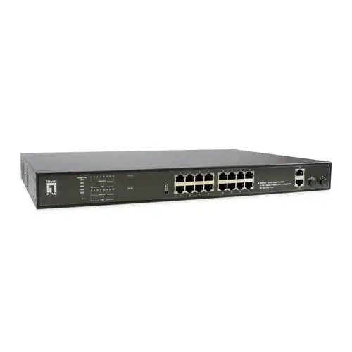 Switch LevelOne GEP-2021, 20 Porturi Gigabit, PoE (Negru)