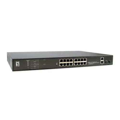 Switch LevelOne GEP-2021, 20 Porturi Gigabit, PoE (Negru)