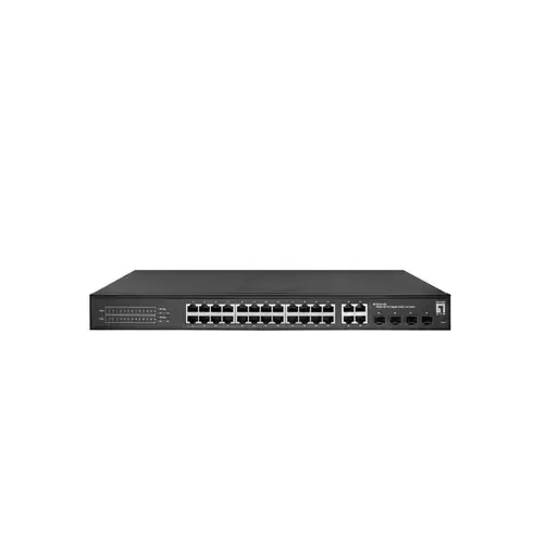 Switch LevelOne GES-2128, 28 Porturi Gigabit (Negru)