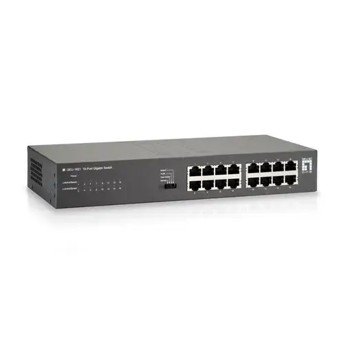 Switch Level One GEU-1621, 16 Porturi Gigabit (Negru)