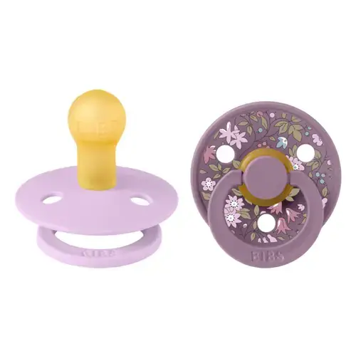 Set 2 suzete BIBS x LIBERTY Colour Chamomile Lawn Latex, tetina rotunda, 0 luni+