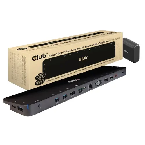 Docking stations, CLUB3D CSV-1565, 100 W, 7xUSB (Negru)