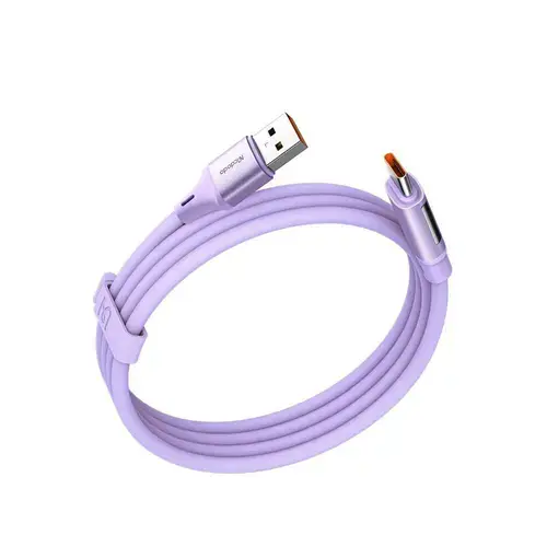 Cablu de date Mcdodo USB - Type-C Digital Display Silicone Super Fast Charging, 6A, 1.2m, Mov