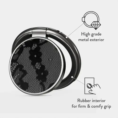 Inel Burga BHIPTGM pentru telefon Gumental Magnetic (Negru)