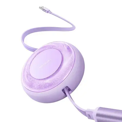 Cablu de date Mcdodo  3 in 1 USB - Lightning, MicroUSB si Type-C Super Fast Charging, 66W, 1.2m, Mov