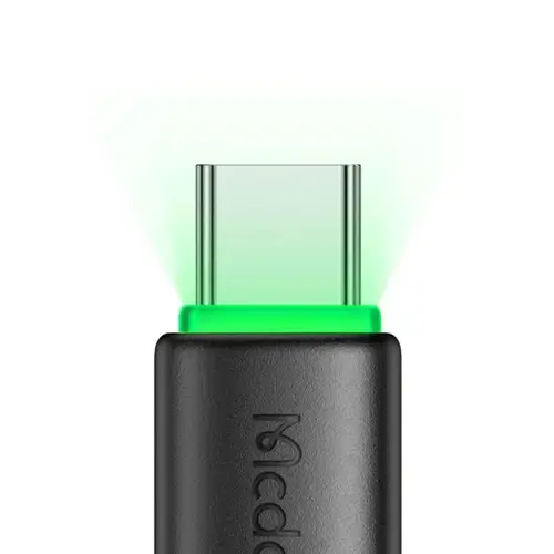 Cablu de date Mcdodo Type-C - Type-C Alpha Series Silicone, Fast Charging, 65W, LED, 1.2m, Negru