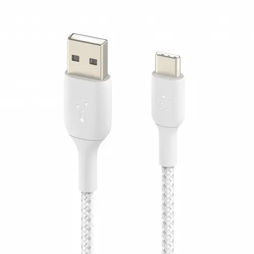 Cablu de date Belkin CAB002bt2MWH, BOOST CHARGE, USB-A - USB-C, 2 m (Alb)