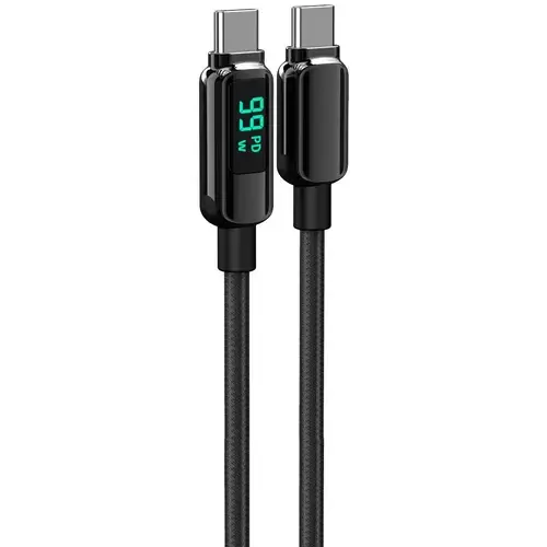 Cablu de date Lemontti LEMDDTCF100N, Type-C la Type-C, Fast Charge, 100W, 2m, Negru